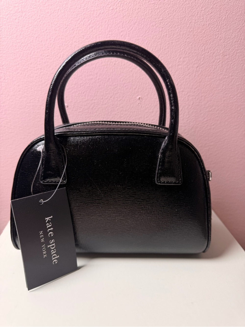 Kate Spade Sam Icon Shiny leather bag black- Dust bag included
